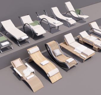 现代休闲躺椅 户外椅 沙滩椅