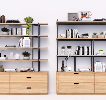 现代书架书柜展架 装饰架置物架 装饰摆件 书籍绿植