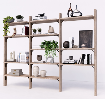 现代书架书柜展架 装饰架置物架 装饰摆件 书籍绿植