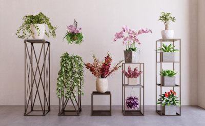 现代植物盆栽组合 灌木花草 室内绿植摆件装饰