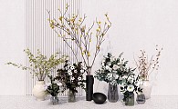 现代室内植物盆栽 装饰摆件 观赏草 花瓶花艺鲜花