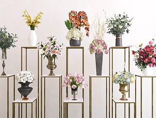 现代室内植物装饰盆栽盆景 鲜花绿植 花瓶花卉