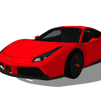 法拉利汽车精品模型488GTB