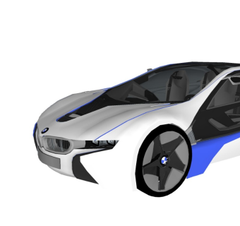 宝马I8汽车精品模型