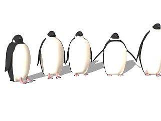 精品动物模型-可爱的<em>企鹅</em>