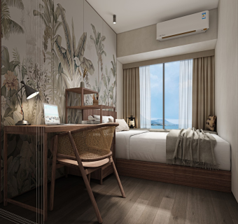 儿童房，小孩房，女儿房，亲子房，梳妆台，床，卧室，家居客房