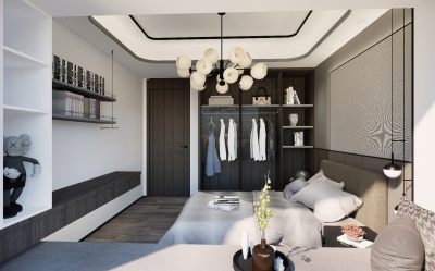 别墅客房，别墅主卧，别墅卧室，家居卧室，衣柜，家居客房