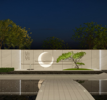 现代新中式景墙