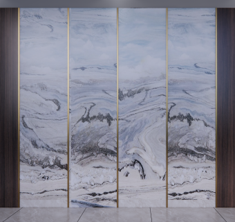 现代背景墙SU模型