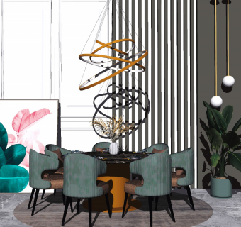 简欧风格家居餐厅