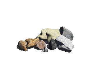 现代风格石头SU模型