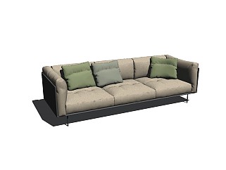 现代风格双人沙发SU模型