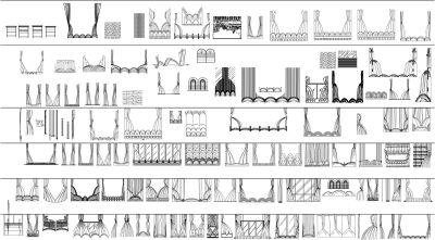 cad立面窗帘图块CAD图纸