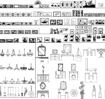 cad立面家具软装装饰模块CAD图纸