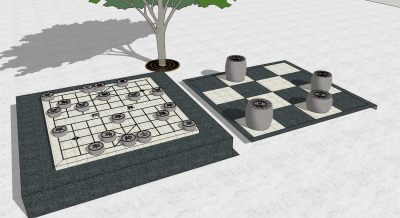 象棋小品特色树池坐凳