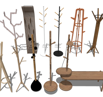 木制挂衣架 晾衣杆