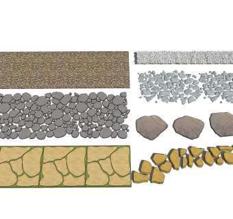 石头路 石子铺砖