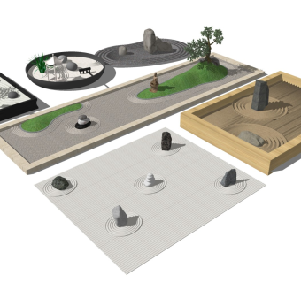 日式枯山水 庭院景观