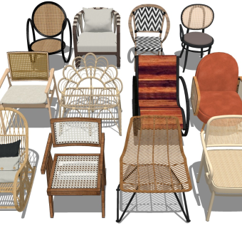 竹编躺椅 凉椅竹椅