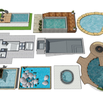 户外游泳池温泉