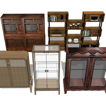 实木收纳展示柜