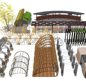 廊架走廊 户外过道