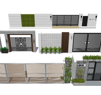 绿植别墅入户大门