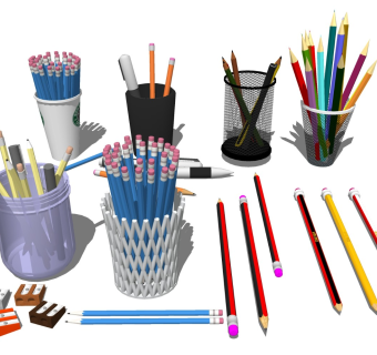 铅笔彩铅 笔筒文具