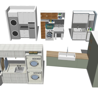 洗衣机柜 阳台柜