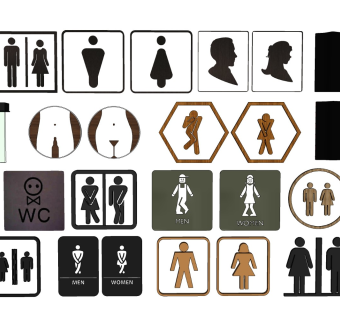 厕所指示牌 标识导视牌