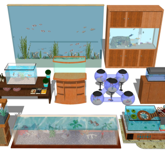 实木鱼缸 水族箱