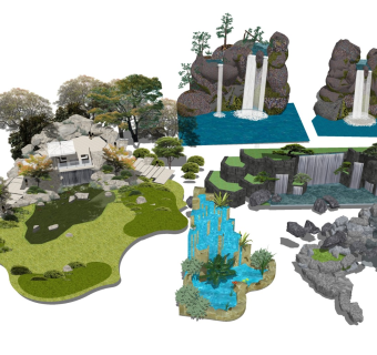 景观喷泉 假山水景