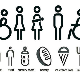 公共厕所标识 指示导视牌