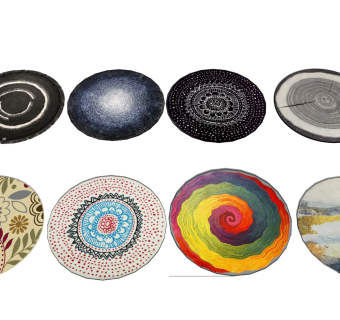 卧室客厅圆形地毯