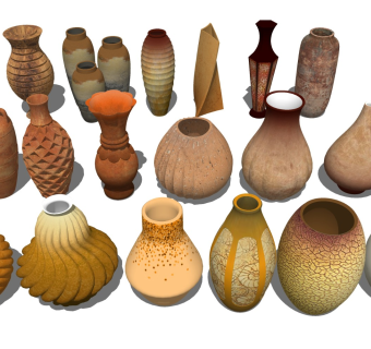 古铜瓷器 渐变花瓶