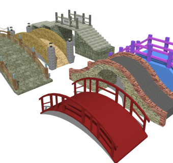 中式古桥 木拱桥