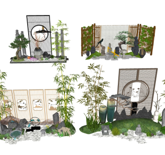 庭院竹林 竹子屏风隔断