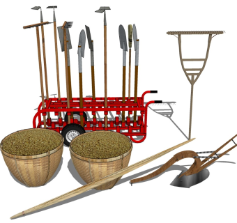钉耙 犁 扁担
