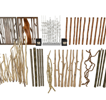 树杆屏风 树木隔断