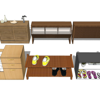 定制入户实木鞋柜