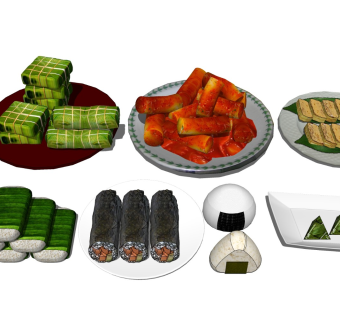 饭团年糕 粽子美食