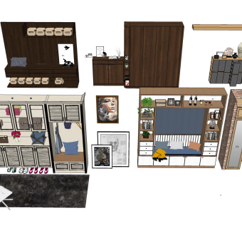 实木玄关入户鞋柜