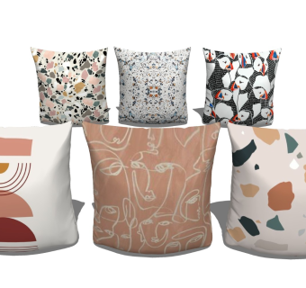 花纹抱枕 碎花枕头