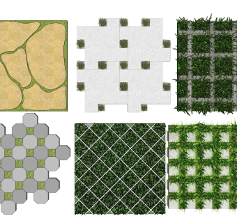 庭院铺砖 石头铺路