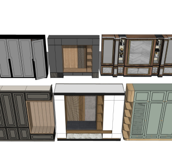 深色实木定制衣柜