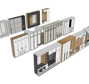 实木定制衣服收纳柜