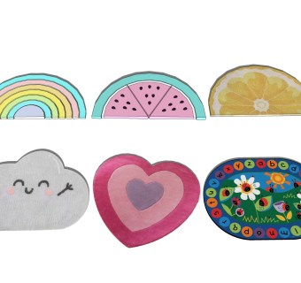 儿童异形地毯 花纹地垫