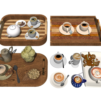咖啡热饮 咖啡托盘