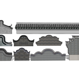 徽派建筑 马头墙屋檐