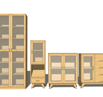 实木展示柜 玻璃收纳柜